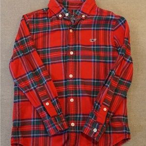 Vineyard Vines Boys Button Down Flannel Shirt